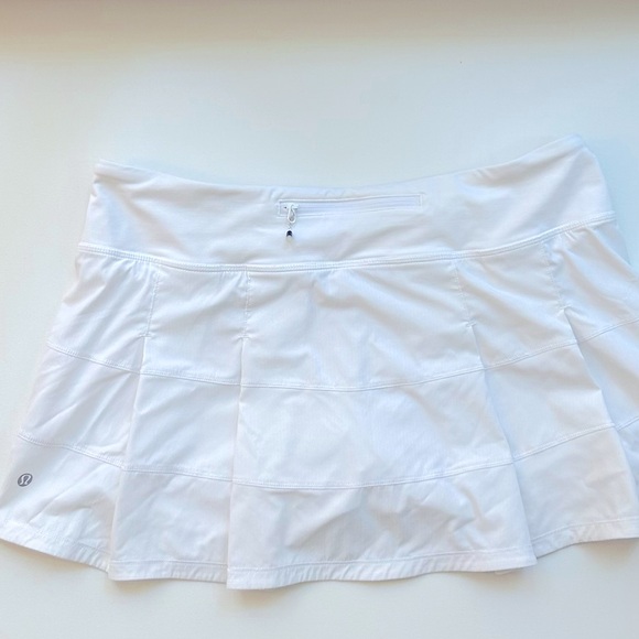 Lululemon I Pace Rival Mid-Rise Skirt I Tennis skirt l white I size 10 - Picture 4 of 7